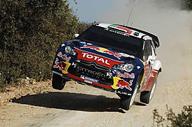 Sebastien Ogier en route to fastest shakedown time on Rally Portugal, 2011