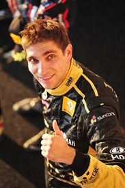Vitaly Petrov on the Melbourne podium