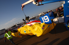 Sebastien Bourdais' damaged car after the St Petersburg warm-up
