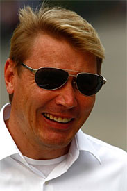 Mika Hakkinen at the 2001 Chinese GP