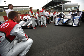 Audi and Peugeot at the Le Mans test day