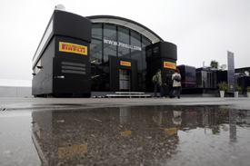 A wet debut for Pirelli's new motorhome