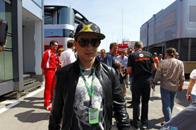 MotoGP superstar Jorge Lorenzo checks out the F1 paddock