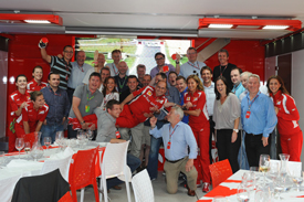 The British media show their affection for Ferrari's Luca Colajanni