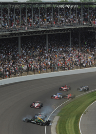 EJ Viso tangles with James Hinchcliffe at Indianapolis