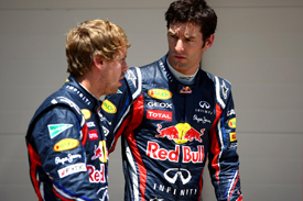 Sebastian Vettel and Mark Webber