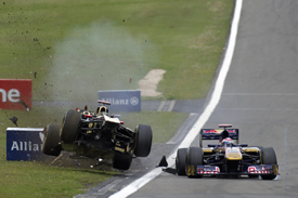 Sebastien Buemi and Nick Heidfeld collide in Germany