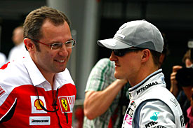 Stefano Domenicali and Michael Schumacher