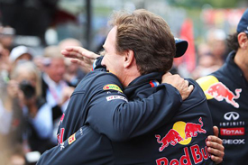 Sebastian Vettel and Christian Horner
