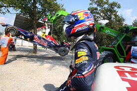 Mark Webber's crashed Red Bull at Monza