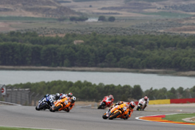 Casey Stoner leads at Aragon