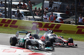 Michael Schumacher Mercedes Lewis Hamilton McLaren 2011 Italian Grand Prix