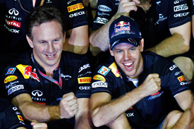 Christian Horner and Sebastian Vettel Singapore 2011