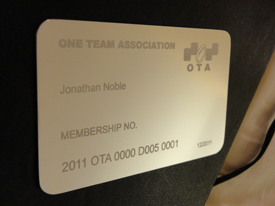 The much-sought-after OTA membership card