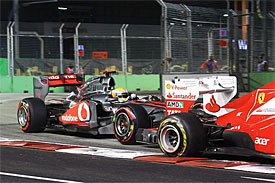 Hamilton and Massa clashed on and off the track