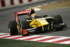 Rio Haryanto DAMS Barcelona test gp2 2011