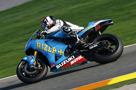 Randy de Puniet Suzuki Valencia test 2011
