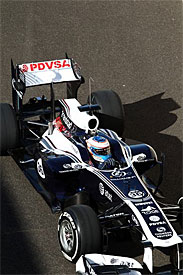 Williams tests top-exit exhaust system