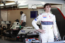 Esteban Gutierrez Sauber Yas Marina test 2011