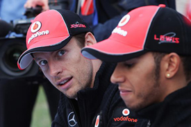 Jenson Button and Lewis Hamilton