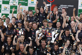 Red Bull team celebration