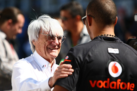 Bernie Ecclestone and Lewis Hamilton 