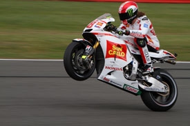 2011 British Grand Prix MotoGP, Simoncelli action, Honda RC212V