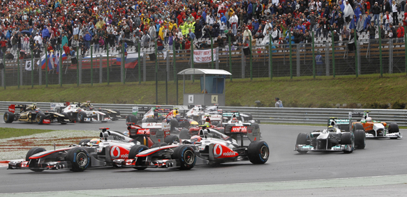 Hungarian grand prix start 2011