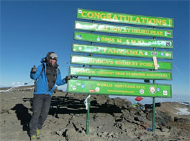 Sims reaches the summit