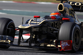 Romain Grosjean Lotus 2012 Barcelona testing