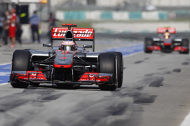 Jenson button lewis hamilton mclaren Malaysian Grand prix 2012