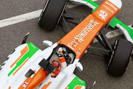 Jules Bianchi testing at Mugello in 2012, action.