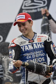 Jorge Lorenzo on the Estoril podium