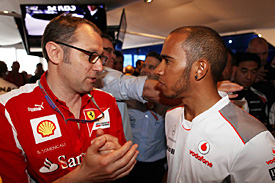 Stefano Domenicali with Lewis Hamilton