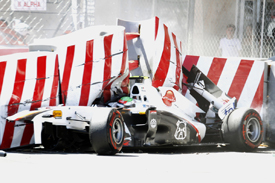 Sergio Perez, Monaco crash 2011