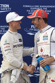 Jenson Button McLaren Michael Schumacher Mercedes 2012 Grand Prix