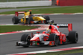 Luiz Razia leads at Silverstone