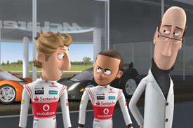 McLaren cartoon Hamilton Button