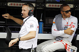 Martin Whitmarsh and Lewis Hamilton, McLaren, 2012