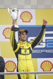 Felipe Nasr on the Spa podium
