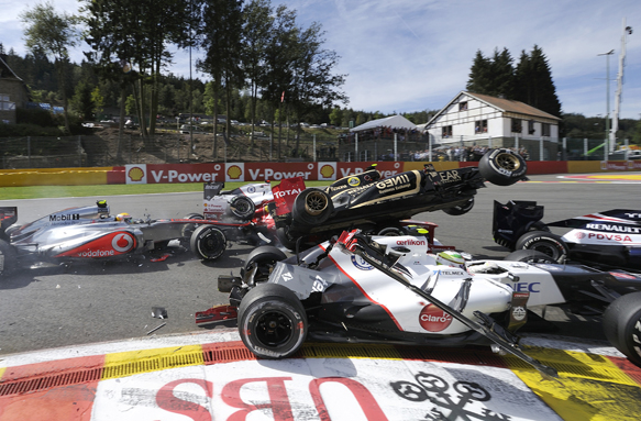 Belgian Grand Prix start crash 2012