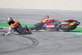 Dani Pedrosa Honda Misano crash