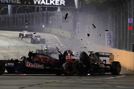 Jean-Eric Vergne Toro Rosso Michael Schumacher Mercedes 2012 Singapore GP
