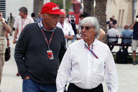 Niki Lauda and Bernie Ecclestone