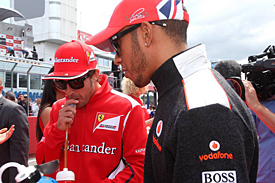 Fernando Alonso and Lewis Hamilton, 2012