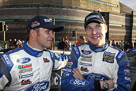 Jari-Matti Latvala and Petter Solberg