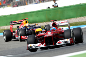 Fernando Alonso Ferrari Sebastian Vettel Red Bull 2012 German grand prix