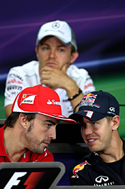 Fernando Alonso, Sebastian Vettel, Korea, 2012