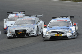 Jamie Green, HWA Mercedes, Adrien Tambay, Abt Audi, Martin Tomczyk, RMG BMW, Zandvoort DTM 2012