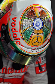 Hamilton's new helmet design